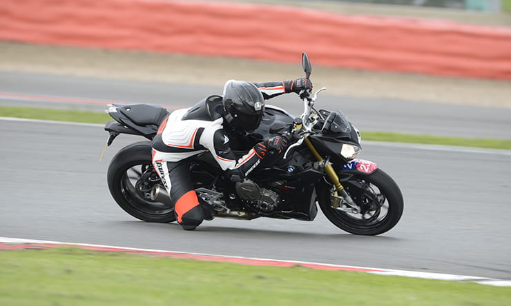 The BMW suspension suits the track more than the Yamaha