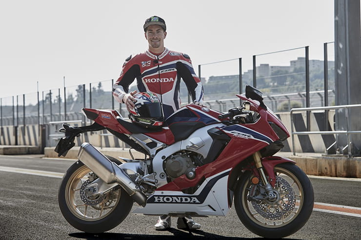 Nicky Hayden with the new Fireblade