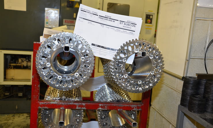 Completed Renthal sprockets