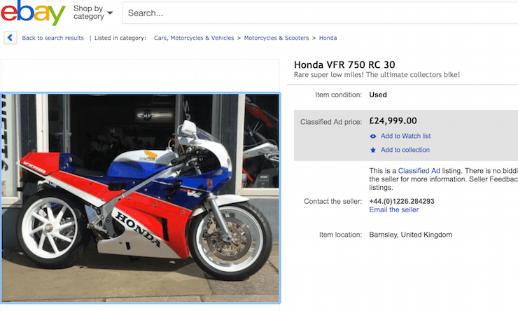 How to buy a motorcycle off ebay