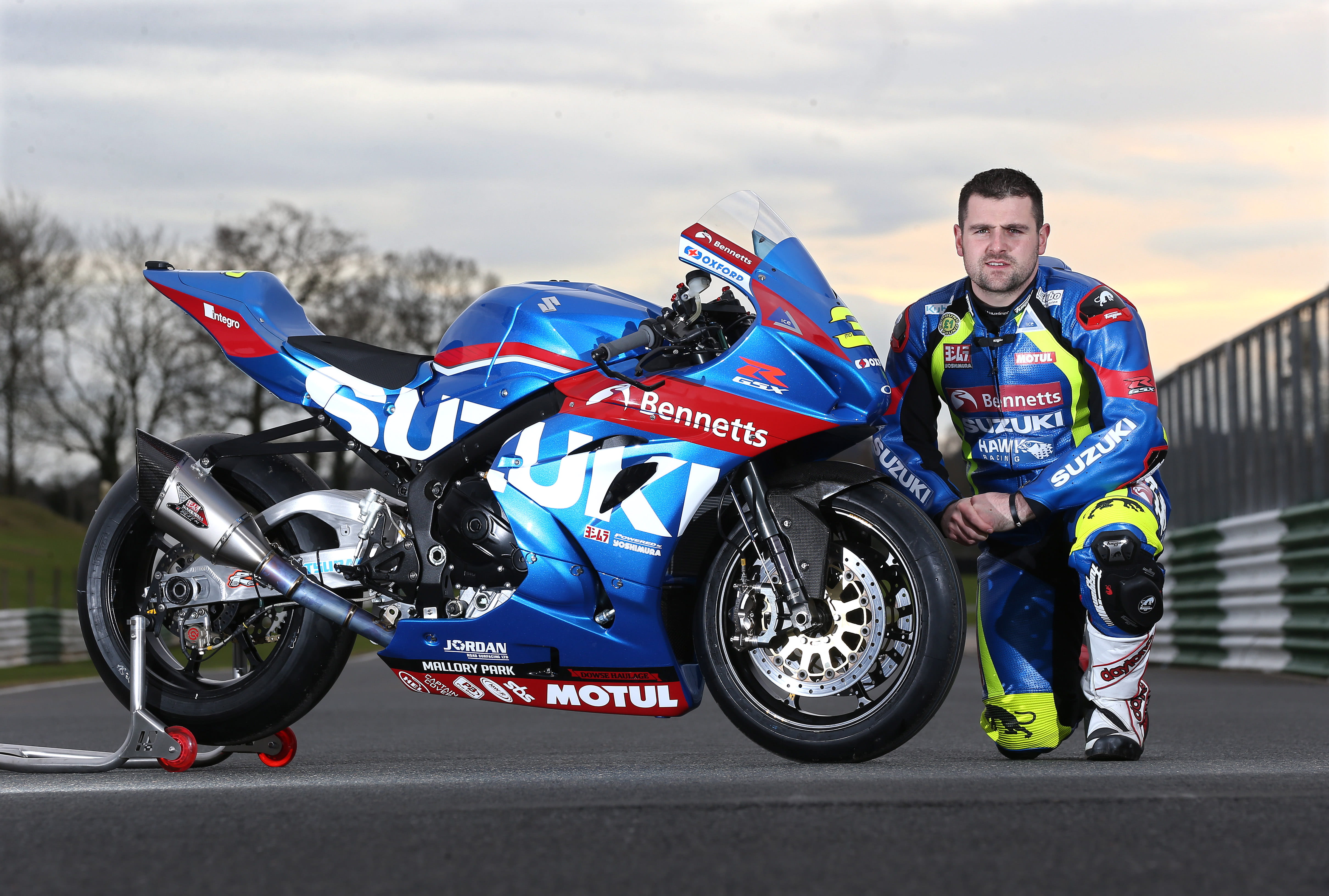 Michael Dunlop races for the Bennetts Suzuki by Hawk Racing Team in 2017 at the Isle of Man TT
