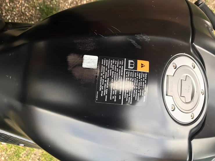 Scuffed fuel tank - invest in a protector