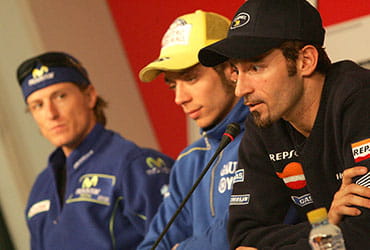 Rossi, Gibernau and Biaggi