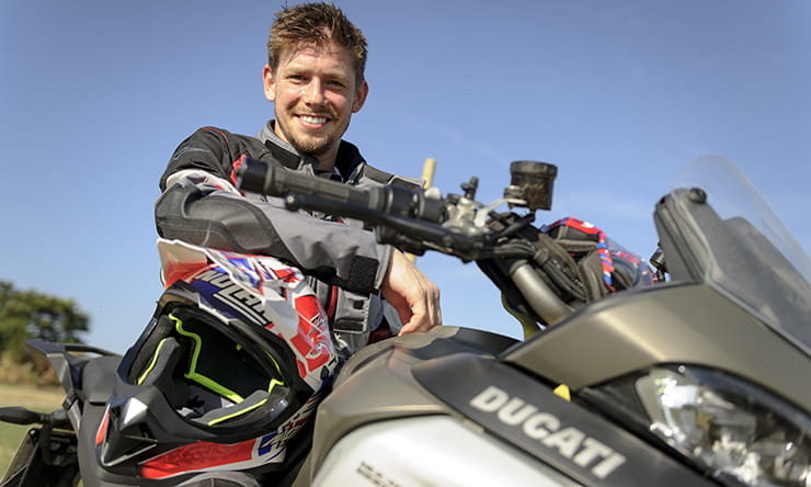 Casey Stoner with Ducati Multistrada Enduro