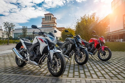 Honda's CB500F looking good in white, black or red