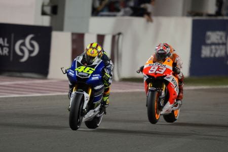 Rossi beats Marquez in Qatar