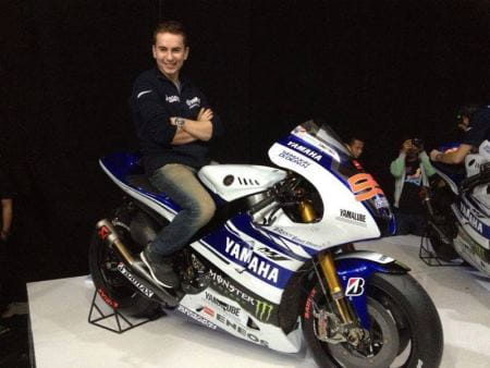 Lorenzo with the new livery]