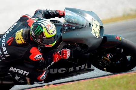 Cal Crutchlow will race his Ducati GP14 in the Open Class