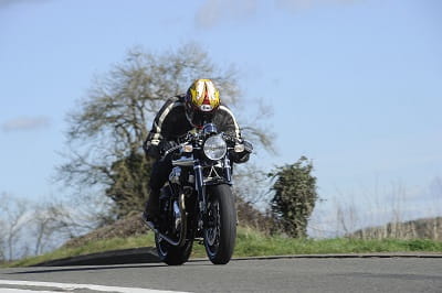 Head-down, ear plugs in and tucked in. The Domiracer allows you to live out your Classic TT racer fantasies, but in 2014.