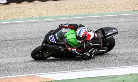 Ellison spent his time in Spain getting used to the ZX10R 