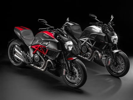 Diavel Carbon; available in two colour combinations