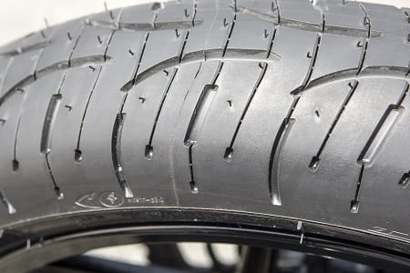 Michelin's Pilot Road 4 and those sipes, which clear the water from the tread.