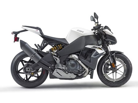 The Buell EBR 1190SX. A stripped-down version of the 185bhp fully-faired 1190RX.
