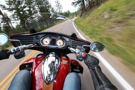 Indian Roadmaster's variety of information is available through its small LED display