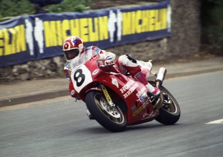 Foggy on the RC30 at the 1990 TT