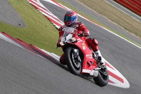 Foggy, still looking sharp on his specially-painted Ducati 899.