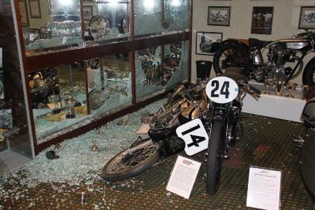 Ugly scenes as thieves take trophies from National Motorcycle Museum