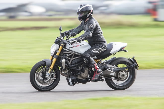 Bike Social's Paul Taylor on board Ducati's Monster 1200S equipped with the 25mm thicker touring seat