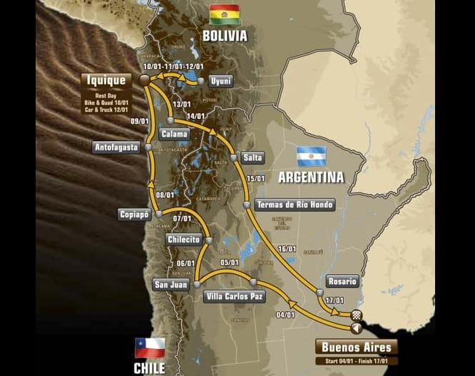 The route covers over 9,000km