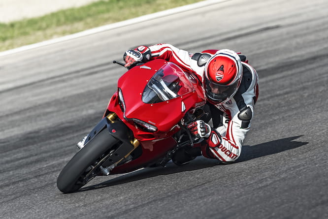 The test rider lapped just 4 seconds off Troy Bayliss' Superbike time