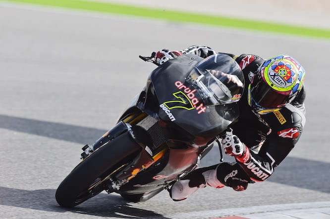 Davies was on the pace on Ducati's new Panigale R