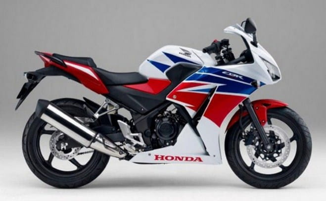 Honda CBR250R which has now been replaced with the CBR300R