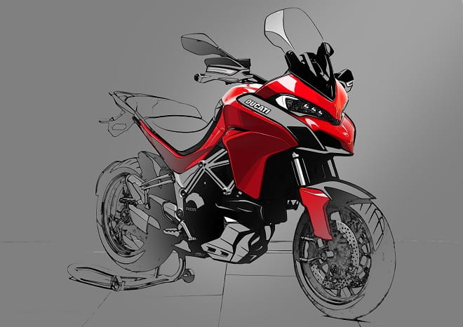 CAD design sketches of the Multistrada show what Ducati had in mind.