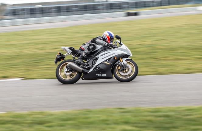 Patrick Allen gets comfortable with the Yamaha R6