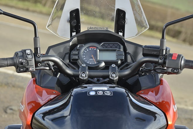 Good handlebar position but dated instrument panel