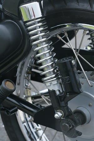 152mm drum brake on the rear with gas filled twin shocks