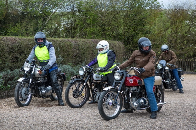 Quite a line-up with the BSA, Norton and Ariel leading the way