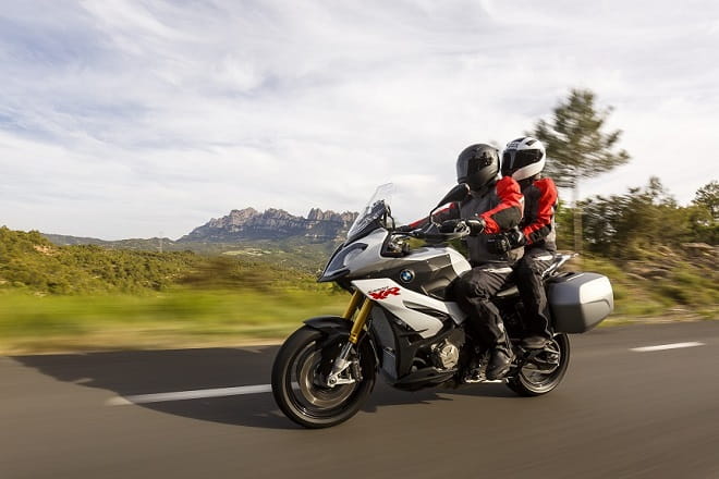 S1000XR does two-up as well as it does solo riding. Room for two so you have no excuses for not taking the other half on your next long trip. Sorry.