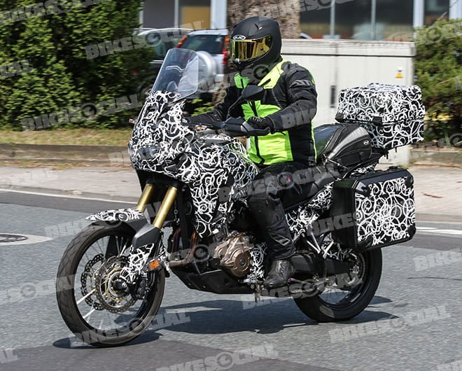 Honda's new CRF1000L Africa Twin spied testing in Germany.