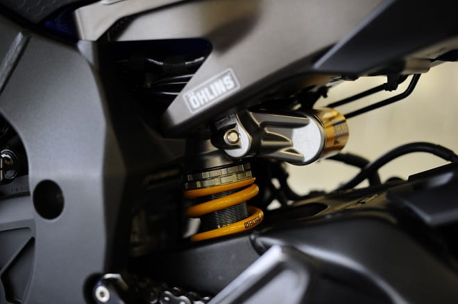 Ohlins rear shock transforms the ride of the R1 when on the limit. Or even just riding it fast.
