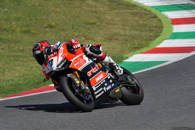 Checa returned to track with Ducati 