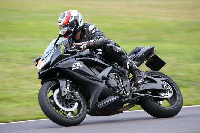 Bike Social contributor Jim Lindsay enjoys the relaxed tempo of a road bike only track day on his GSXR750