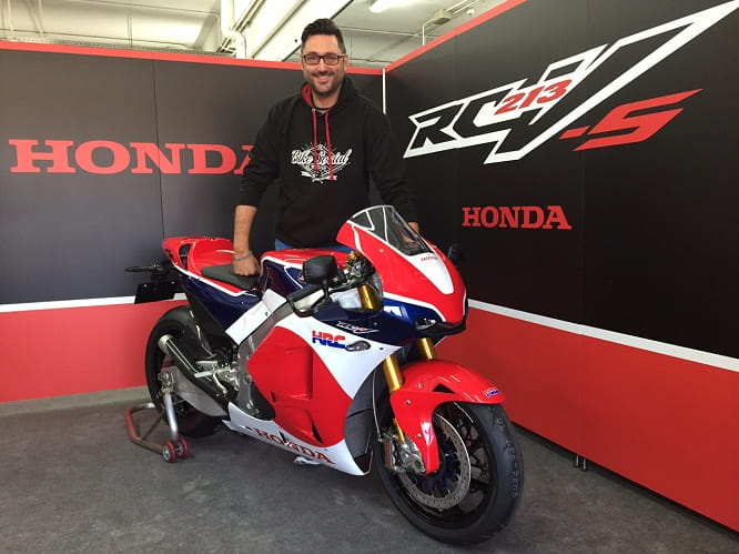 Bike Social's Marc Potter is among the first to ride the RC213V-S