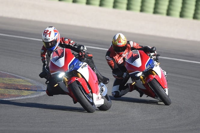 Rocket Ron is Honda's choice of guide rider. Here he shows Bike Social's Marc Potter the way around Valencia.
