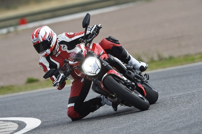 Taller suspension and Pirelli Diablo Supercorsa SP's are to thank for a far more comfortable and enjoyable track ride
