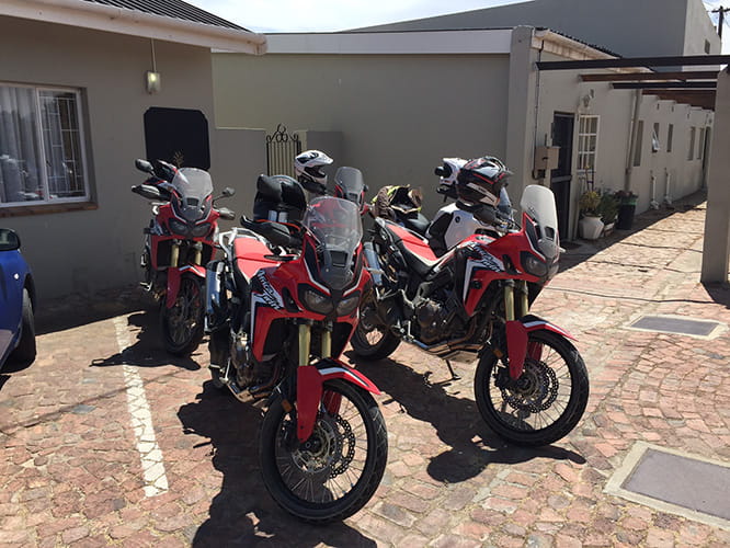 Africa Twin's first stop after riding off-road