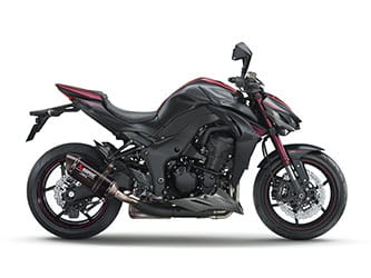 Sugomi Z1000 gets red anodised forks, red and black paintschemes and an Akrapovic exhaust.