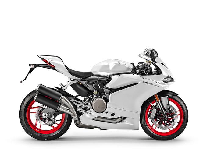New 959 Panigale is available in either red or white, and there's a price difference