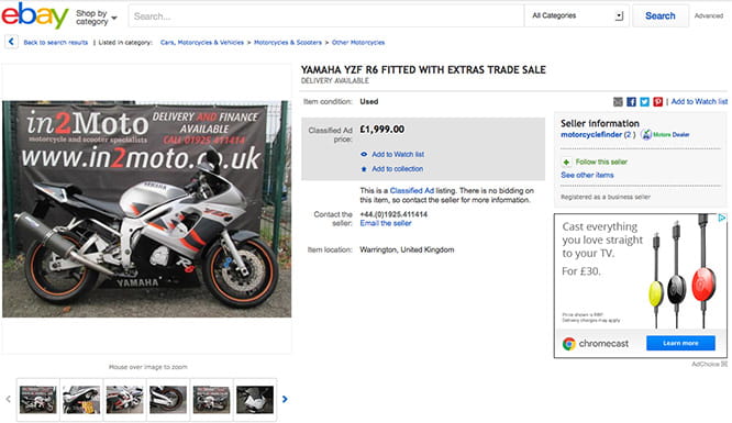 A '99 R6 for under £2000