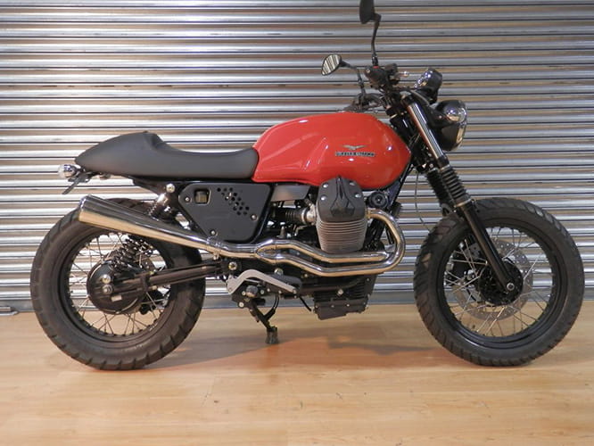 Moto Strada in West Yorkshire came up with their own version of the V7 Scrambler