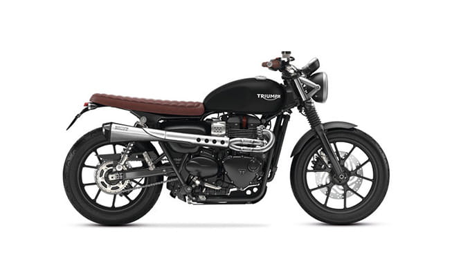 Triumph Street Twin with Scrambler kit; £1750 on top of the £7300 base bike price