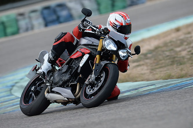 The Triumph excels when powering out of 2nd or 3rd gear corners