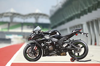 The additional race kit ECU and Akrapovic system added 10 bhp and auto-blipper 