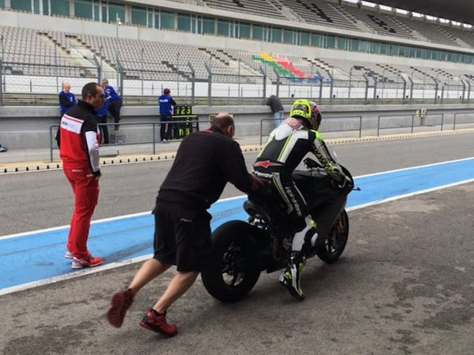 Shakey takes to Portimao on the BSB Panigale