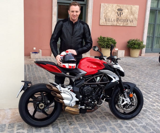 Bike Social's Michael Mann at the MV Agusta launch