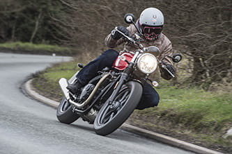Marc Potter on the Triumph Street Twin